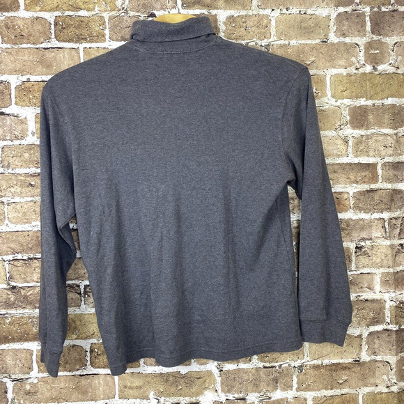 Men’s Izod Long-sleeve Turtleneck Size Large Gray 100% Cotton Fall Logo‎ Comfort - Picture 2 of 5